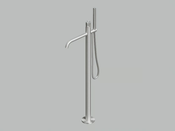 MODO 17 62 - Floor standing stainless steel bathtub mixer with hand shower by Quadrodesign - view 2