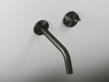 Q. 18 10 - Wall-mounted stainless steel washbasin mixer by Quadrodesign - view 2