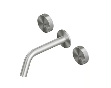 Q. 18 10V - Wall-mounted stainless steel washbasin tap by Quadrodesign - view 3