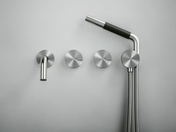 Q. 18 69 - Wall-mounted stainless steel bathtub tap by Quadrodesign - view 3