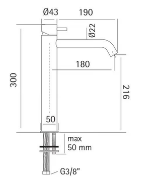 SOURCE 12 02 - Countertop stainless steel washbasin mixer by Quadrodesign - view 3
