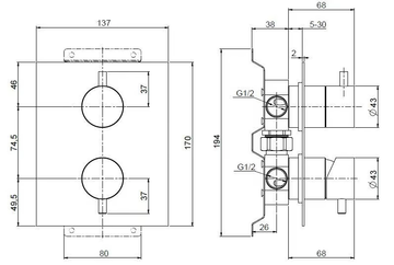 SOURCE 12 46 - Wall-mounted stainless steel remote control tap by Quadrodesign - view 3