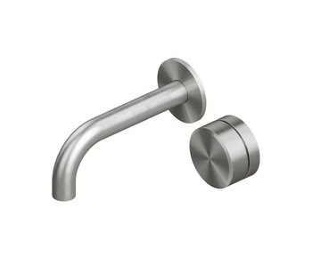 STEREO 16 10T - Wall-mounted hydroprogressive stainless steel washbasin mixer by Quadrodesign - view 3