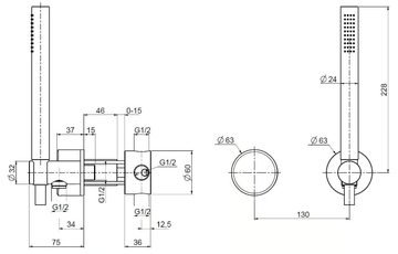 STEREO 16 58 - Hydroprogressive stainless steel shower mixer with hand shower by Quadrodesign - view 3