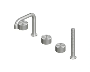STEREO 16 98 - Stainless steel bathtub set with hand shower by Quadrodesign - view 3