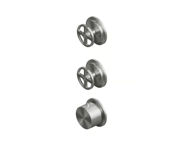 VALVOLA02 20 49.0 - Wall-mounted stainless steel thermostatic mixer set by Quadrodesign - view 3