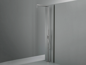 Q. CD018.2 - Floor standing stainless steel shower panel by Quadrodesign - view 2