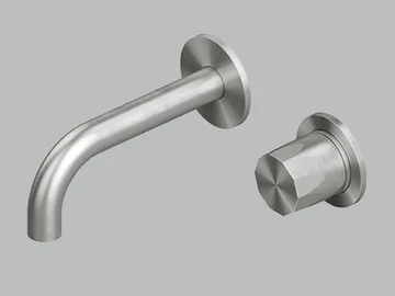 HB 15 13T.00 - Wall-mounted single handle washbasin mixer by Quadrodesign - view 2