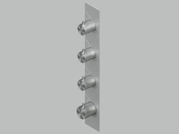 SOURCE 12 90 - Wall-mounted stainless steel thermostatic mixer set by Quadrodesign - view 2