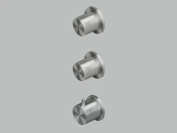 STEREO 16 49 - Wall-mounted stainless steel thermostatic mixer set by Quadrodesign - view 2