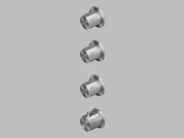 STEREO 16 50 - Wall-mounted stainless steel thermostatic mixer set by Quadrodesign - view 2
