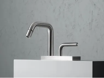 LEVO 14 35 - Countertop washbasin mixer with adjustable spout by Quadrodesign - view 2