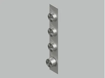 Q 18 90.0 - Wall-mounted stainless steel thermostatic mixer set by Quadrodesign - view 2