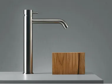 SOURCE 12 02 - Countertop stainless steel washbasin mixer by Quadrodesign - view 2
