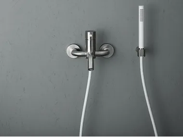SOURCE 12 60 - Wall-mounted bathtub mixer with hand shower by Quadrodesign - view 2