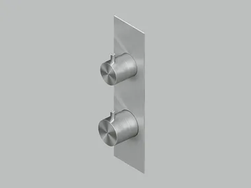 SOURCE 12 88 - Wall-mounted stainless steel thermostatic mixer set by Quadrodesign - view 2