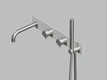 SOURCE 13 69R.00 - Stainless steel bathtub set with hand shower by Quadrodesign - view 2