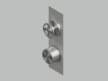 VALVOLA02 20 88.0 - Wall-mounted stainless steel thermostatic mixer set by Quadrodesign - view 2