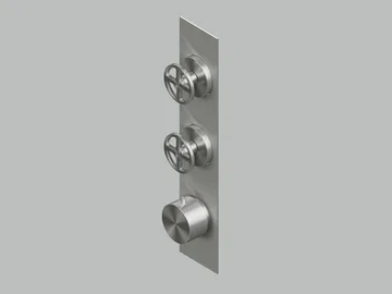 VALVOLA02 20 89.0 - Wall-mounted stainless steel thermostatic mixer set by Quadrodesign - view 2
