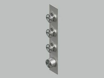 VALVOLA02 20 90.0 - Wall-mounted stainless steel thermostatic mixer set by Quadrodesign - view 2