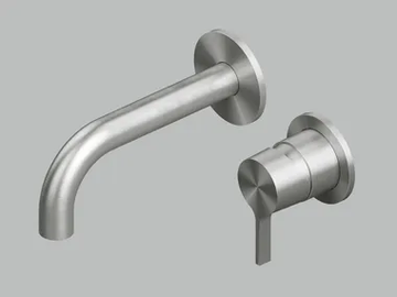 VOLCANO 36 13.00 - Wall-mounted hydroprogressive stainless steel washbasin mixer by Quadrodesign - view 2