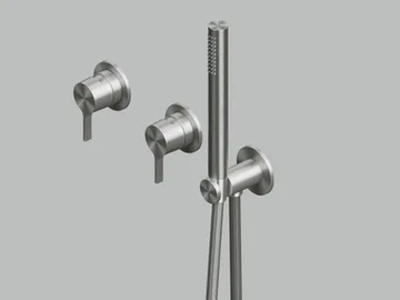 VOLCANO 36 68.00 - Stainless steel shower mixer with hand shower by Quadrodesign - view 2