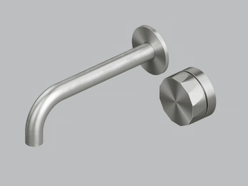 HB 15 11T - Wall-mounted single handle stainless steel washbasin mixer by Quadrodesign - view 2