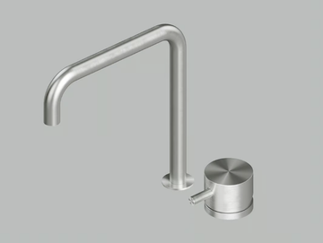 SOURCE 12 08 - Countertop stainless steel washbasin mixer by Quadrodesign - view 2