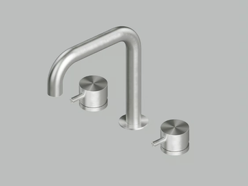 SOURCE 12 96 - Countertop stainless steel washbasin tap by Quadrodesign - view 2