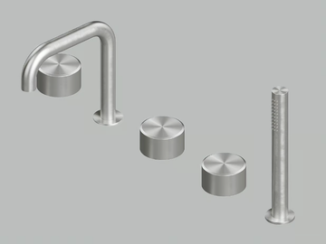 STEREO 16 98 - Stainless steel bathtub set with hand shower by Quadrodesign - view 2