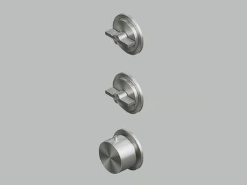 VALVOLA01 19 49.0 - Wall-mounted stainless steel thermostatic mixer set by Quadrodesign - view 2