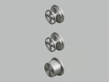 VALVOLA02 20 49.0 - Wall-mounted stainless steel thermostatic mixer set by Quadrodesign - view 2