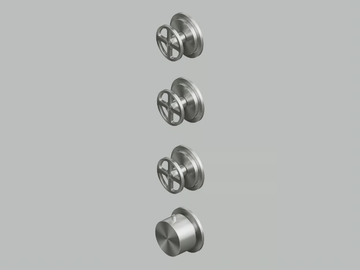 VALVOLA02 20 50.0 - Wall-mounted stainless steel thermostatic mixer set by Quadrodesign - view 2