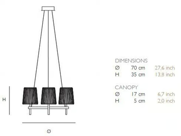 JULIA SINGLE - LED brass pendant lamp by Quasar - view 3
