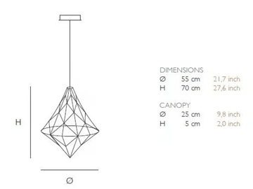 NOBILIS - LED nickel pendant lamp by Quasar - view 3