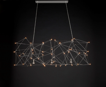 UNIVERSE - LED nickel pendant lamp by Quasar - view 3