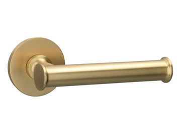 ATHENA - Brass door handle on rose by Quincalux - view 2