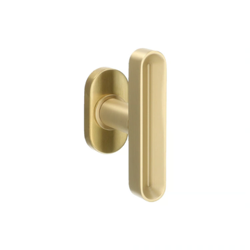 COMO - Brass window handle on rose by Quincalux - view 3