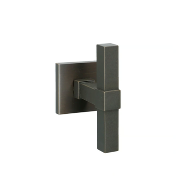 LUXEMBOURG - Brass door handle on rose by Quincalux - view 3