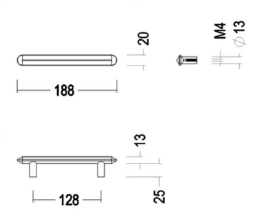 PALMA - Brass Bridge furniture handle by Quincalux - view 3