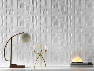 MORE SHAPE - Indoor white-paste 3D Wall Cladding by RECER - view 2