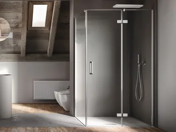 COVER AF+F - Corner crystal shower cabin with hinged door by RELAX - view 2