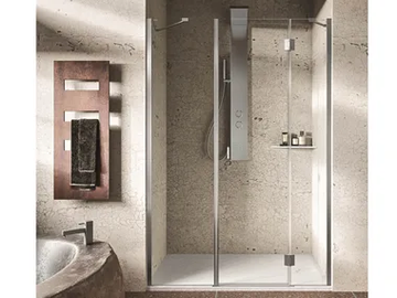 PETRARCA PL - Niche crystal shower cabin with hinged door by RELAX - view 2