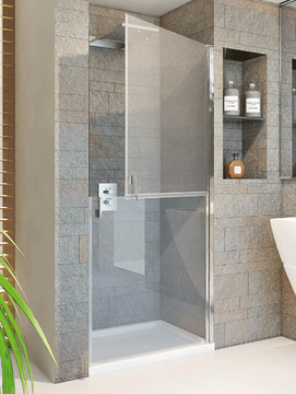 LIGHT D1 - Niche crystal shower cabin with hinged door by RELAX - view 3