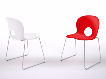 OLIVIA SLIM - Sled base polypropylene chair by REXITE - view 3