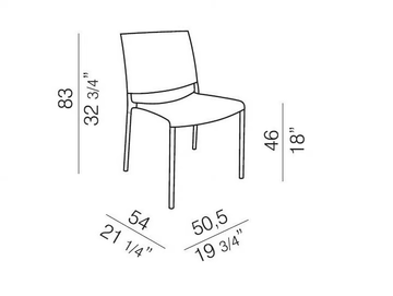 ALEXA - Stackable Eco-leather chair by REXITE - view 3