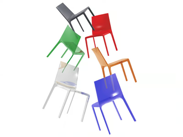 EVELINE - Stackable polycarbonate chair by REXITE - view 3