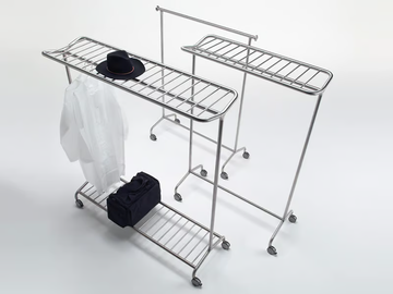 NOX VESTA - Brushed steel coat rack by REXITE - view 3