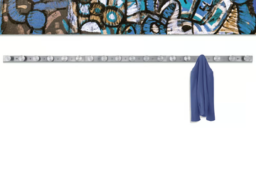 NOX VESTA WALL - Wall-mounted brushed steel coat rack by REXITE - view 2