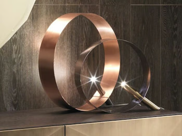 LED LOOP T - LED metal table lamp by RIFLESSI - view 2